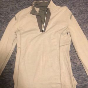 Lulu lemon 1/4 zip white/gray